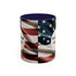 American Flag Custom Accent Coffee Mug (11, 15oz)