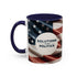 American Flag Custom Accent Coffee Mug (11, 15oz)