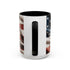 American Flag Custom Accent Coffee Mug (11, 15oz)