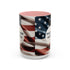 American Flag Custom Accent Coffee Mug (11, 15oz)