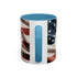 American Flag Custom Accent Coffee Mug (11, 15oz)