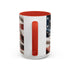 American Flag Custom Accent Coffee Mug (11, 15oz)