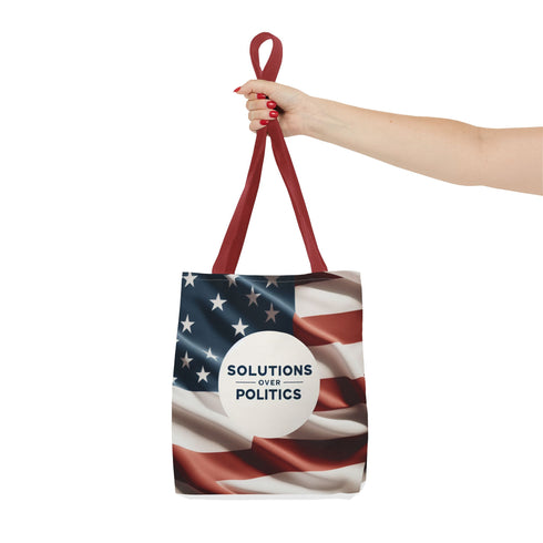 Tote Bag (AOP) - Solutions Over Politics