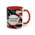 American Flag Custom Accent Coffee Mug (11, 15oz)