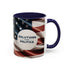 American Flag Custom Accent Coffee Mug (11, 15oz)