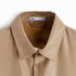 Zara Men's Faux Leather Beige Shirt | L